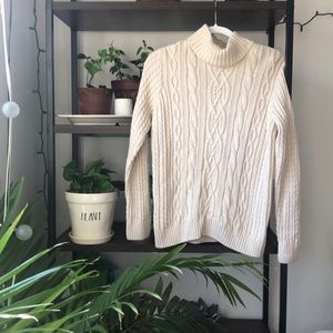 VINTAGE 🎞 Croft&Barrow Cable-Knit Turtleneck